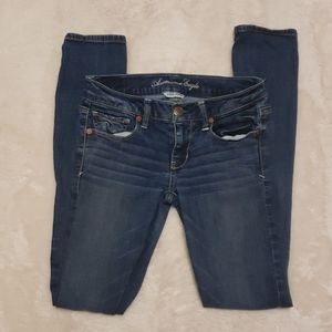 AMERICAN EAGLE Super Stretch Skinny Dark Jeans 2